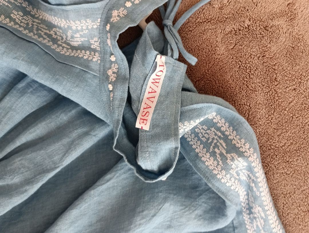 TOWAVASEリネン刺繍ブラウス未使用