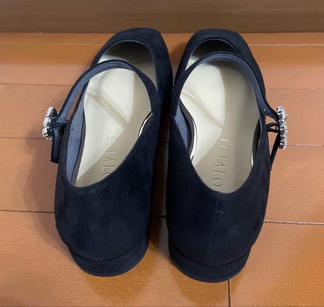 LE TALON スクエアビジューベルトメリージェーン