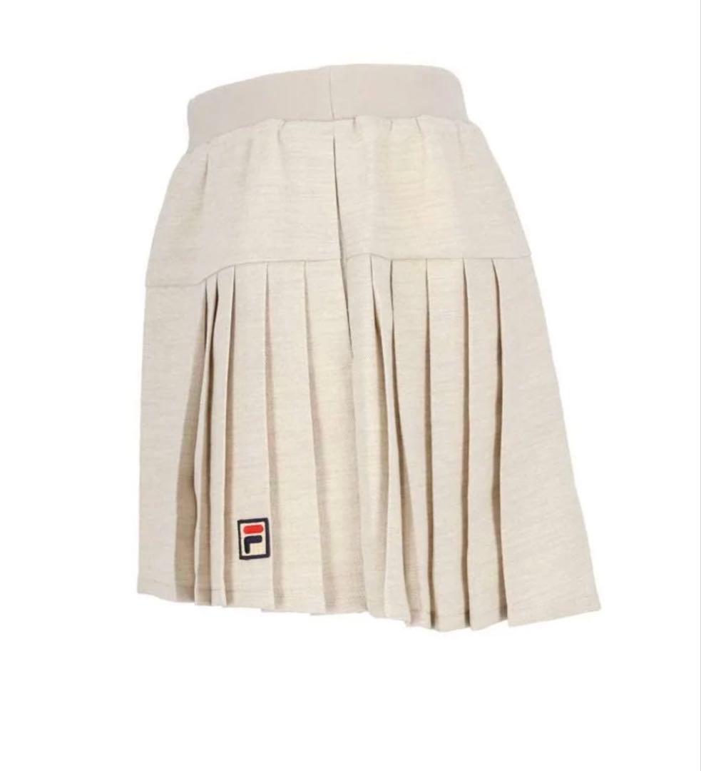 FILA ベージュ プリーツスカート　EL0055 テニススコート