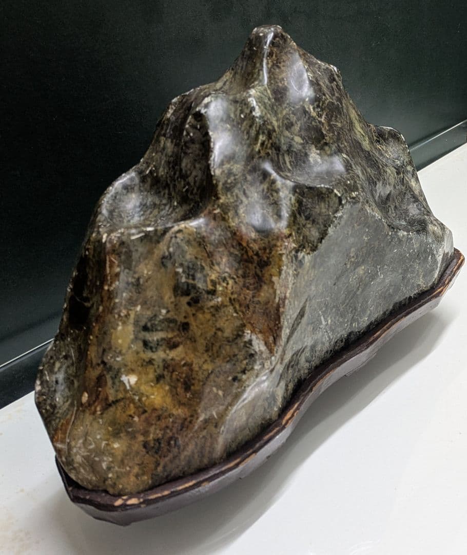 【鑑賞石】山水石　観賞石　蛇紋岩　盆石　天然石　置物