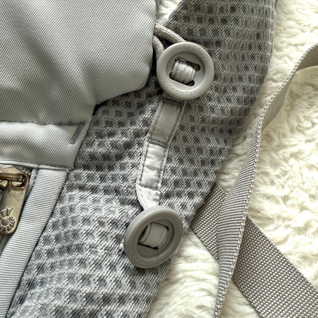 【美品】エルゴベビー オムニブリーズ 抱っこ紐 パールグレー ポーチ付き