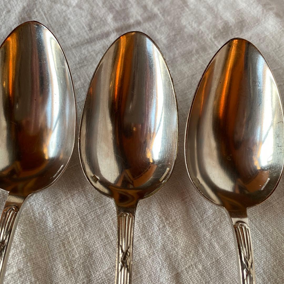 アンティーク　フランス製シルバープレートカトラリーセット各3本